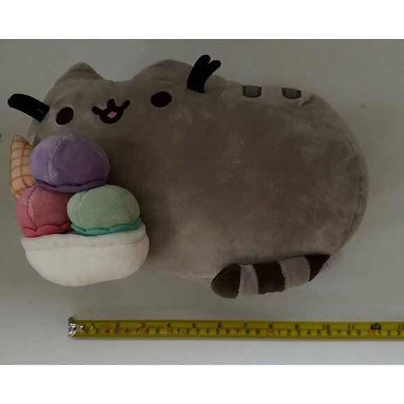 Pusheen The Facebook Cat Plush Ice Cream Sundae Cone Exclusive GUND 10" - Picture 7 of 9
